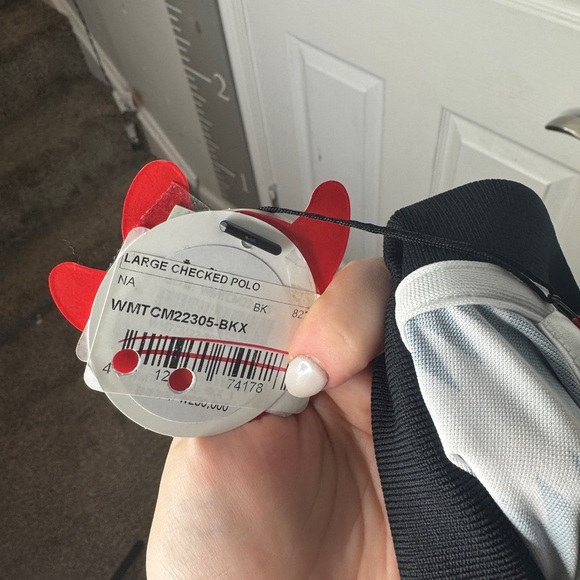 WAAC NWT Men’s Black White Checkered Golf Polo Size 1/L - Picture 8 of 8